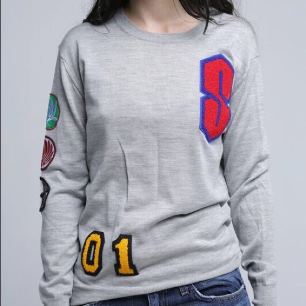 Stella Mccartney Grey Patch Sweater - image 1